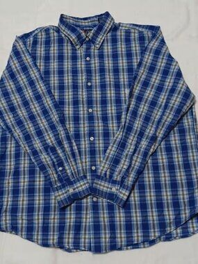 Mens XXL Long Sleeve Botton Down Shirt Chaps